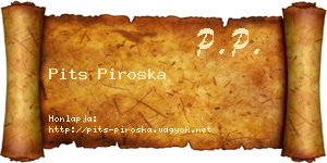 Pits Piroska névjegykártya