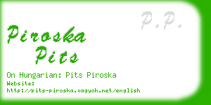 piroska pits business card